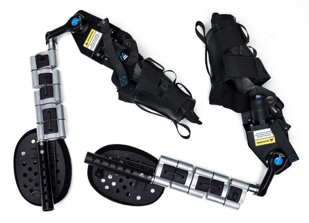 A picture of the EVO exoskeleton suit.