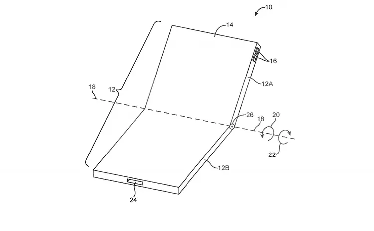 Patent design from Apple for a foldable mobile device